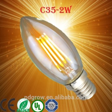 PD Lamp Spinning tailed led candle filament bulb light art indoor decoration 2W E14 E12 bulb 180lm