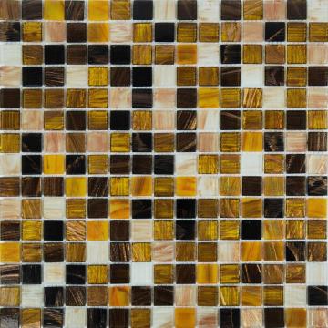 Gold line Bronze gold luxury glass mosaic tiles