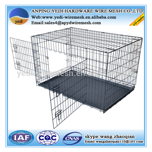 collapsible dog cages with two doors