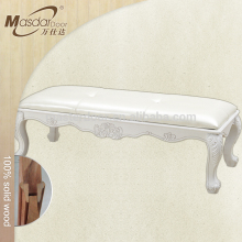 Modern home furniture solid wood bed end bench India