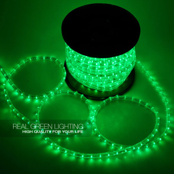 UV-resistant 120V Green LED Rope Light