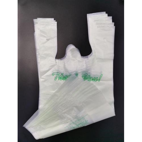 पीएलए 100% बायोडिग्रेडेबल कम्पोस्टेबल सुपरमार्केट शॉपिंग बैग