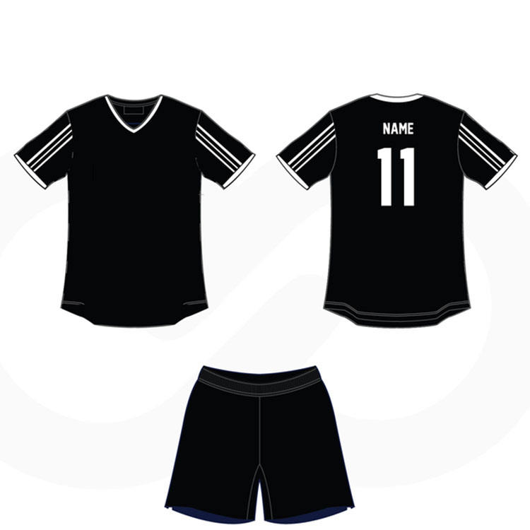 Jersey de fútbol barato Set Black Green Soccer Jersey Tailandia Calidad de fútbol Jersey