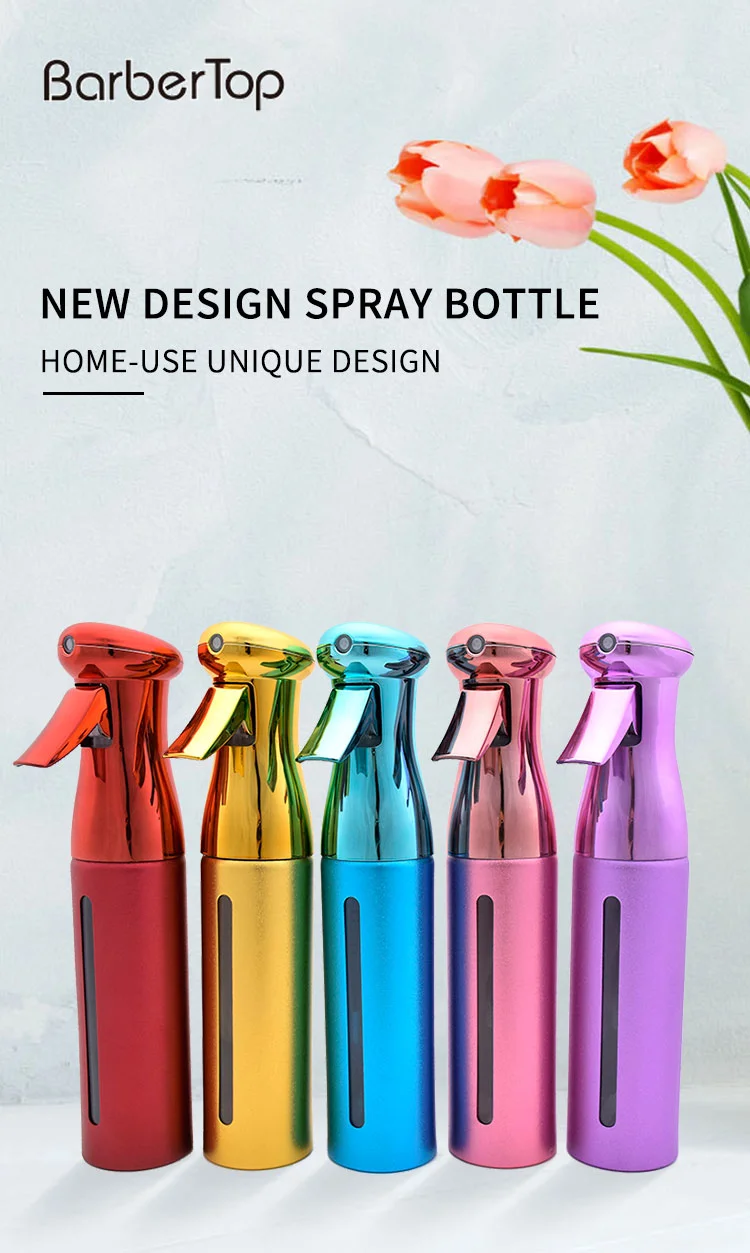 300ml Mist Spray Cleaning Bottle Salon Hairdressing Water Colour Spray Bottles Continuous Mist Spray Bottle Wangda Hairdressing