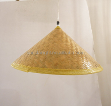 Bamboo Hand-Woven Hat Shaped Chandelier Pendant Lights
