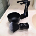 Cepillo de afeitado de plástico de lujo OEM no 01 negro