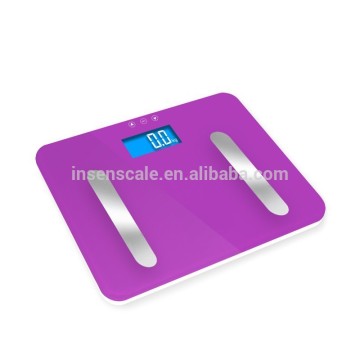 IPAD style sealed bottom designed body fat scale body fat/hydration monitor analyzer scale