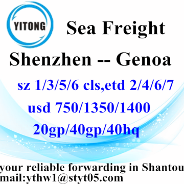 Agente de carga marítima de Shenzhen a Génova