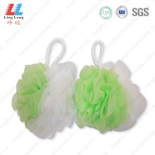 Two sides foaming mesh bath ball