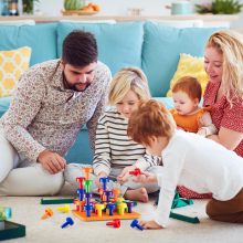 Colorful Stackable Peg Board Toy Set for Montessori Color Recognition