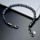 Gemstone 6 mm Beads de acero inoxidable Pulseras de tenis para hombres Hebilla ajustable 6.5-7.8 pulgadas Relieve Reiki Yoga difusor