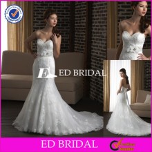 MH108 Lace Applqiued Lace With Train Mermaid Latest Design German Wedding Dresses