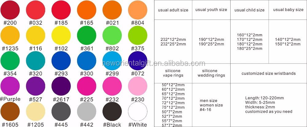 Mix solid colors wristbands , custom colors blank bracelet