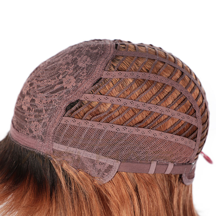 Aisi Hair Cheap Wholesale Vendor Short Bob Wigs With Bangs Ombre Brown Silky Straight Brazilian Human Hair Wig