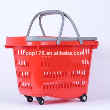 30L/40L/50L Shopping Basket Trolley, Wholesale Supermarket Trolley Basket, Plastic Trolley Basket