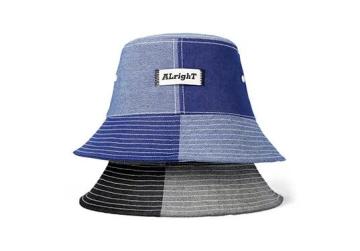 Custom Jean Denim Bucket Hats with Patch Logo