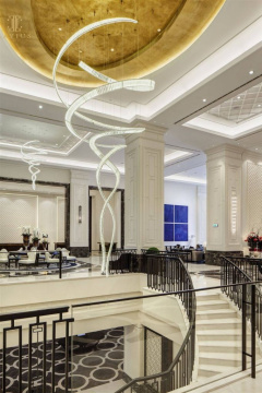 Long gold elegant nice modern chandelier