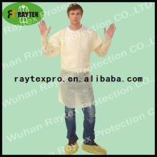 Disposable Polyethylene Isolation Gown With Thumbs up
