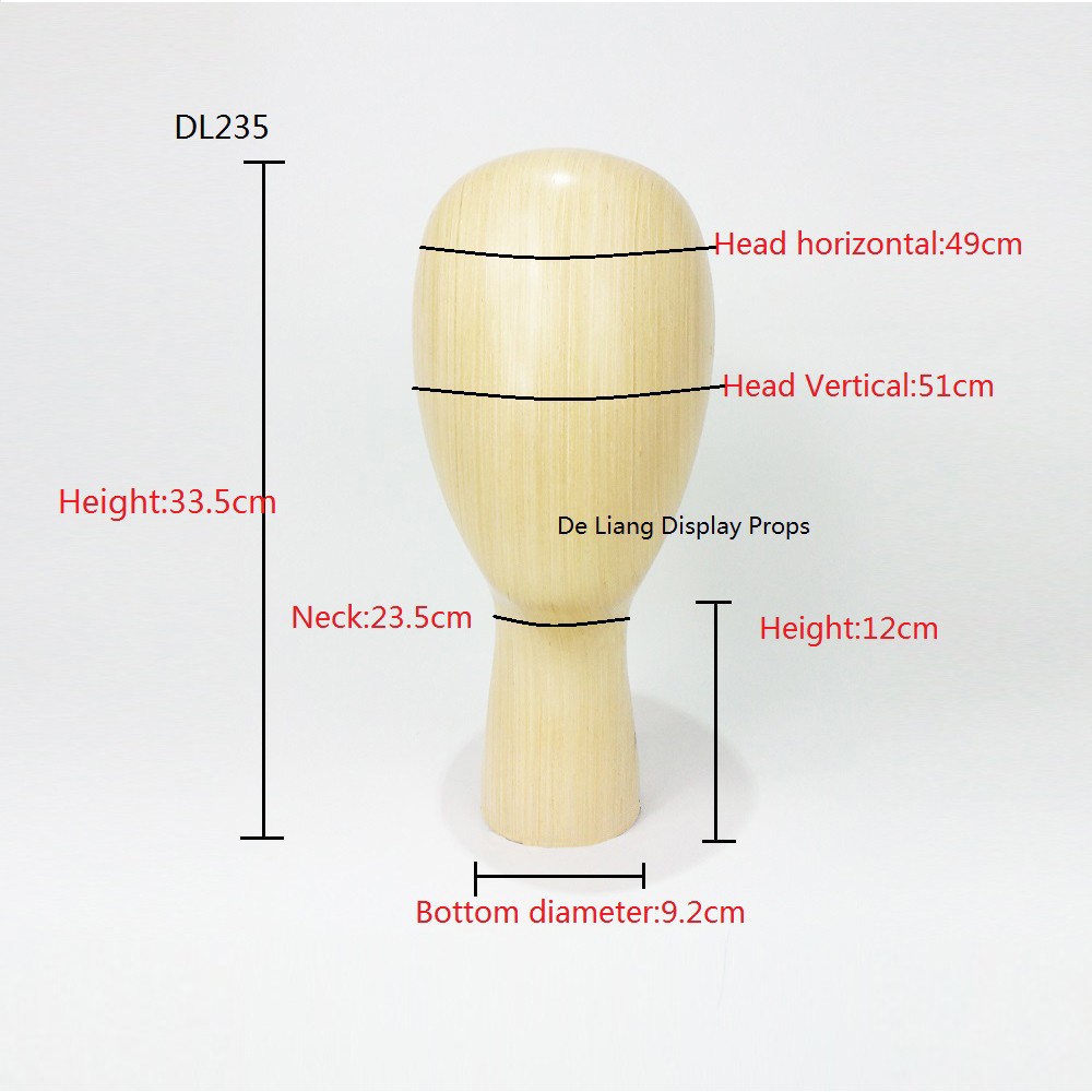 DL235 Factory wholesale Men head models mannequin wooden dummy egg head manikin