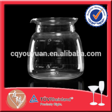 Fancy Round Shaped Coffee Jar 1800ml Measure Glassware