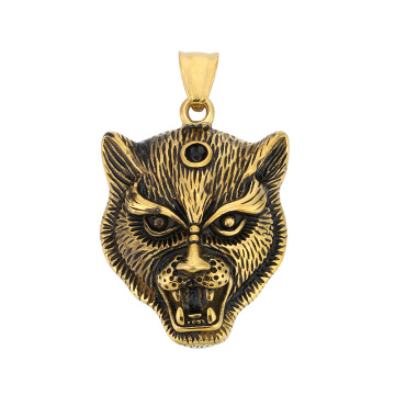 KALEN Unisex Vintage Stainless Steel Fierce Leopard Head Pendant