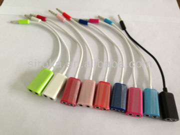 Music Headphone Splitter With 3.5mm Jack For IPhone/ Tab/ Samsung