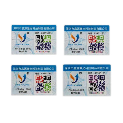 Label laser hologram kod QR warna