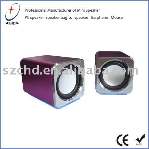 mini speaker for mp3/mobile/ipod,with lightflash