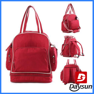 Red Canvas Maternity Nappy Bag Mummy Diaper Bag Waterproof
