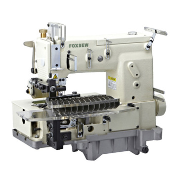 12-needle Flat-bed Double Chain Stitch Sewing Machine (tuck fabric seaming)