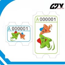 fec ticket with water-proof manufacturer ticket