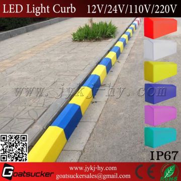 PE Plastic outdoor decoration led curbstone light for strees blocks