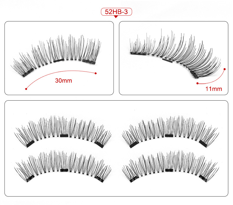 3D best magnetic eyelashes BLACK THREE magnet