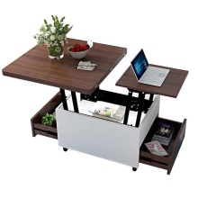 Modern Oak Square Japanese Tea Coffee Computer Table for Living Room