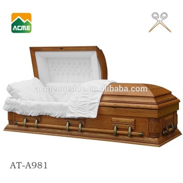 AT-A981 wholesale reasonable price high end mahogany funeral caskets