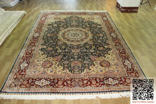 Various patterns lobby silk rug wholesale