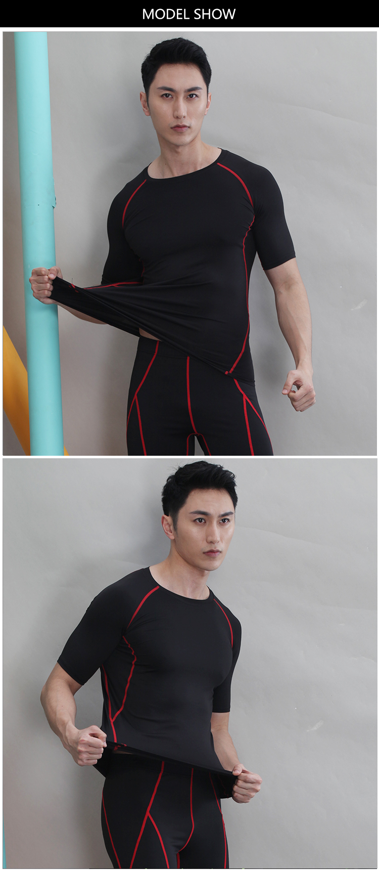 new style running tights fit man short sleevesport t-shirts