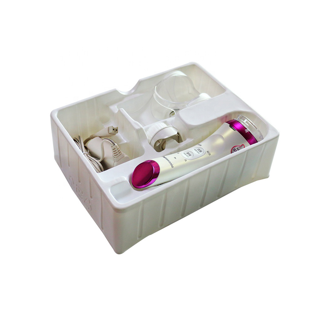 Custom Recyclable White Blister PET PS Plastic Cosmetic Inner Packaging Tray