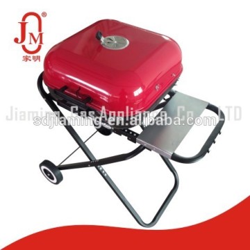Cast Iron Charcoal BBQ Grill With Wheels