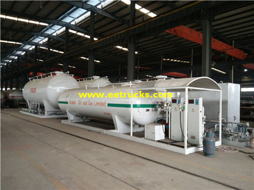 25000 لتر 10ton Mobile LPG Skid Plants