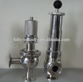 Sanitary stainless steel manual safety relief valve