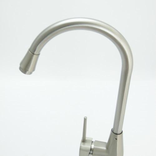 Top Quality Deck Mounted Brass Mixer Tap Brushed Nickle Pull Out Kitchen Sink Faucet