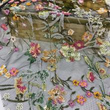 Vogue Bright Spangles Multicolor Embroidery Fabric