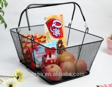 Hanging Wire Mesh Storage Basket With Moved Handle