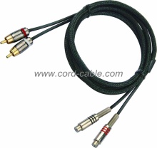 DR Series Dual RCA to 3.5mm Mono Jack Socket RCA Cable