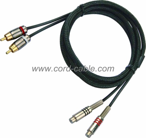 DR série Dual 3.5mm Mono tomada RCA cabo RCA para