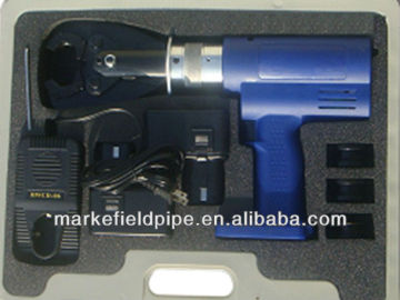 Battery powered pipe crimping tools