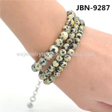Natural stone beads spots 3 layer Bracelet Factory wholesale