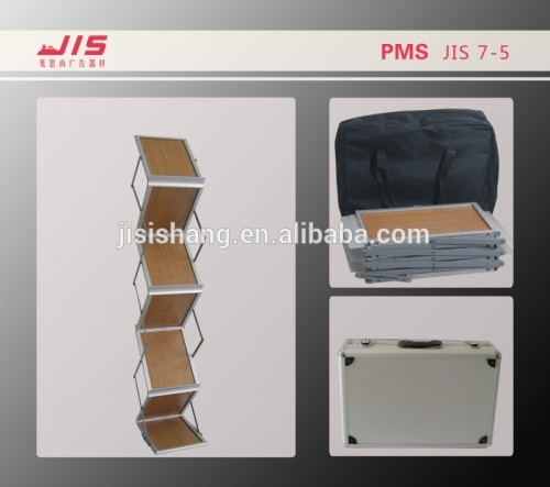 JIS7-5 portable a4*six customised exhibition conference trade show display usage wooden brochure stand