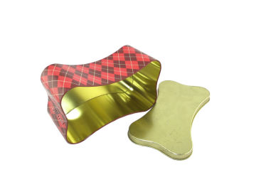 bone-shape tin, dog food box, cat food case